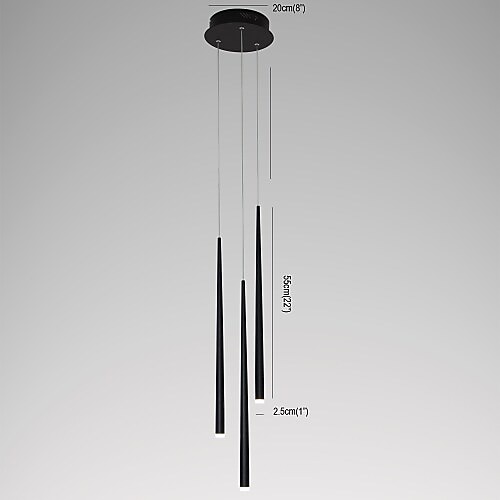 3-Light 2.5 cm LED Light Cluster Design Pendant Lights Metal Acrylic Cone Mini Anodized Modern 110-120V 220-240V 2026 - $165.99 –P4