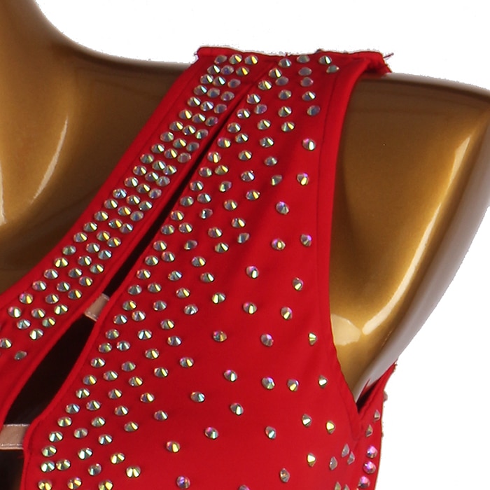 Vestito da pattinaggio artistico Per donna Da ragazza Pattinaggio sul ghiaccio Vestiti Completi Bianco Blu marino scuro Rosso Floreale Scollatura posteriore Retato Elastene Elevata elasticità del 2026 a $118.99 –P12