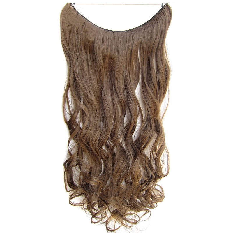 No Clip No Glue Invisible Halo Hair Extension 24inch Long Wavy Hair Synthetic Heat Resistant String Hairpiece 2025 - $19.49 –P7