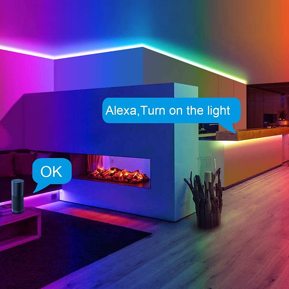 Addressable Dream color RGBIC WiFi Bluetooth LED Light Strip 5~10m 16.4~32.8ft Waterproof 5050SMD Work with Alexa Google Assistant 2025 - $64.99 –P17
