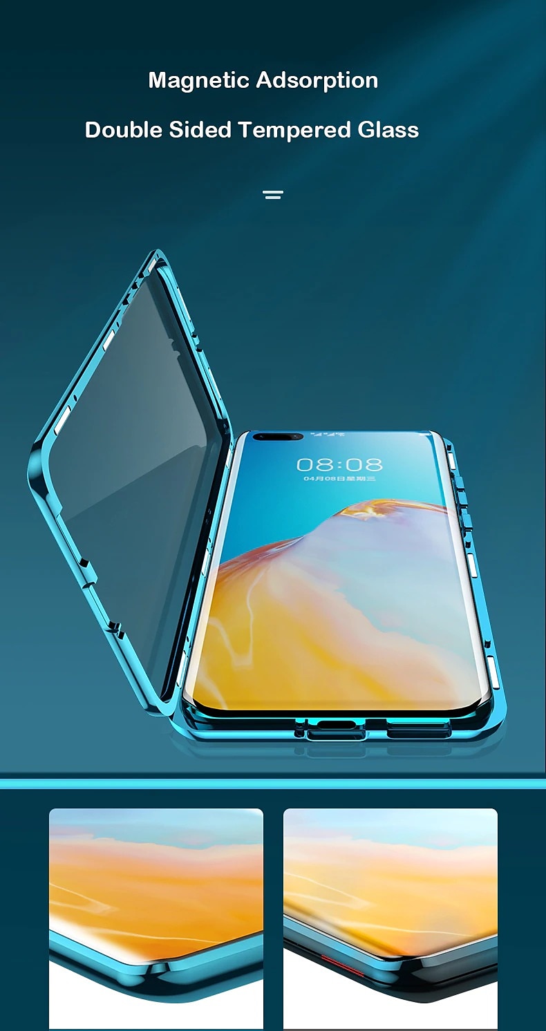 Phone Case For Samsung Galaxy S25 S23 S22 S21 Ultra Plus S20 Full Body Case Magnetic Adsorption Full Body Protective Double Sided Camera Lens Protector Transparent Tempered Glass Metal 2025 - $18.99 –P3