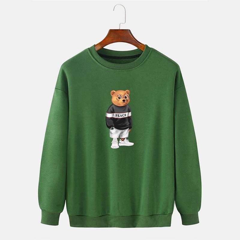 Per uomo Orso Stampa Stampe Grafiche Maglia Manica Lunga Felpa Girocollo Designer Casual Grande e Alto Casuale Sport & Outdoor Inverno Primavera & Autunno del 2026 a $30.99 –P9