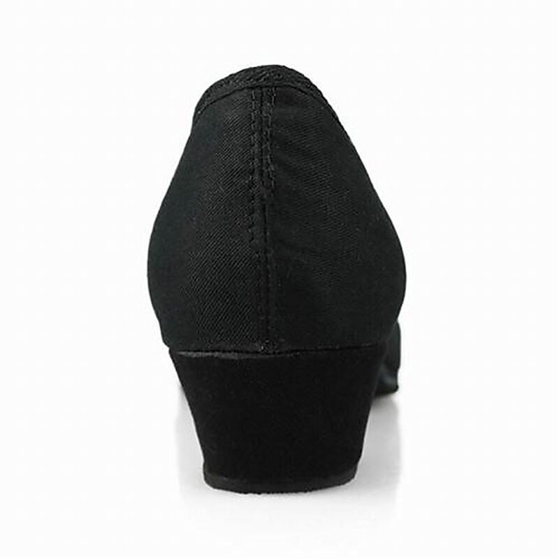 Damen Ballsaal Schuhe für modern Dance Salsa Schuhe Line Dance Leistung Für den Ballsaal Walzer Oxford Einheitliche Farbe Niedriger Absatz Gummiband Slipper Schwarz 2025 - $26.99 –P2