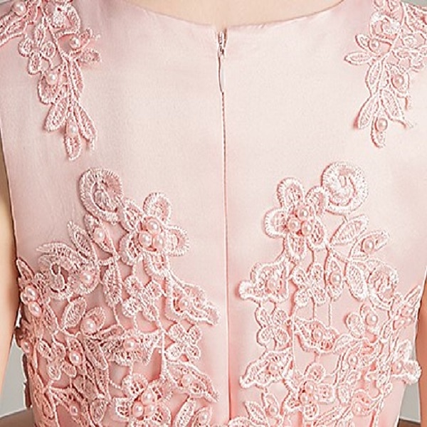 kinderkleidung Mädchen Blumenmädchen Kleid Kleid Blumen Langarm Hochzeit Party Gitter Kuschelig Polyester Maxi Tüll-Kleid Blumenmädchenkleid Weiß Rosa Gold 2025 - $47.99 –P1