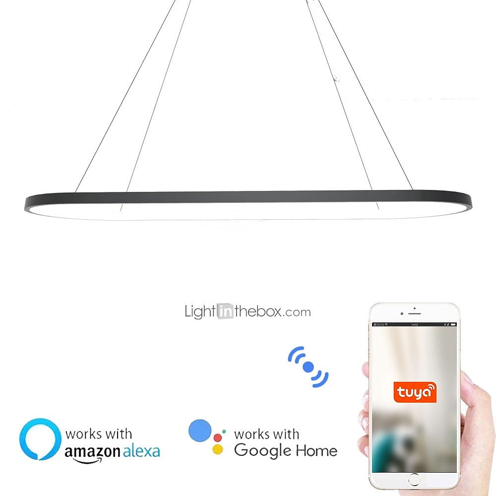 LED Pendant Light 40W Rectangle Aluminum Black Painted Finishes Modern Lamp for Dinning Room Resturant Coffee Bar 2025 - $205.99 –P7