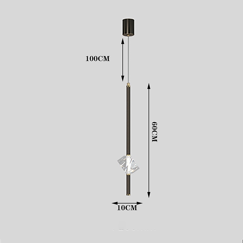 20 cm led-riippuvalaisin yksimuotoinen kristallityylinen kupari messinki led pohjoismainen tyyli 220-240v 2025 - $349.99 –P1