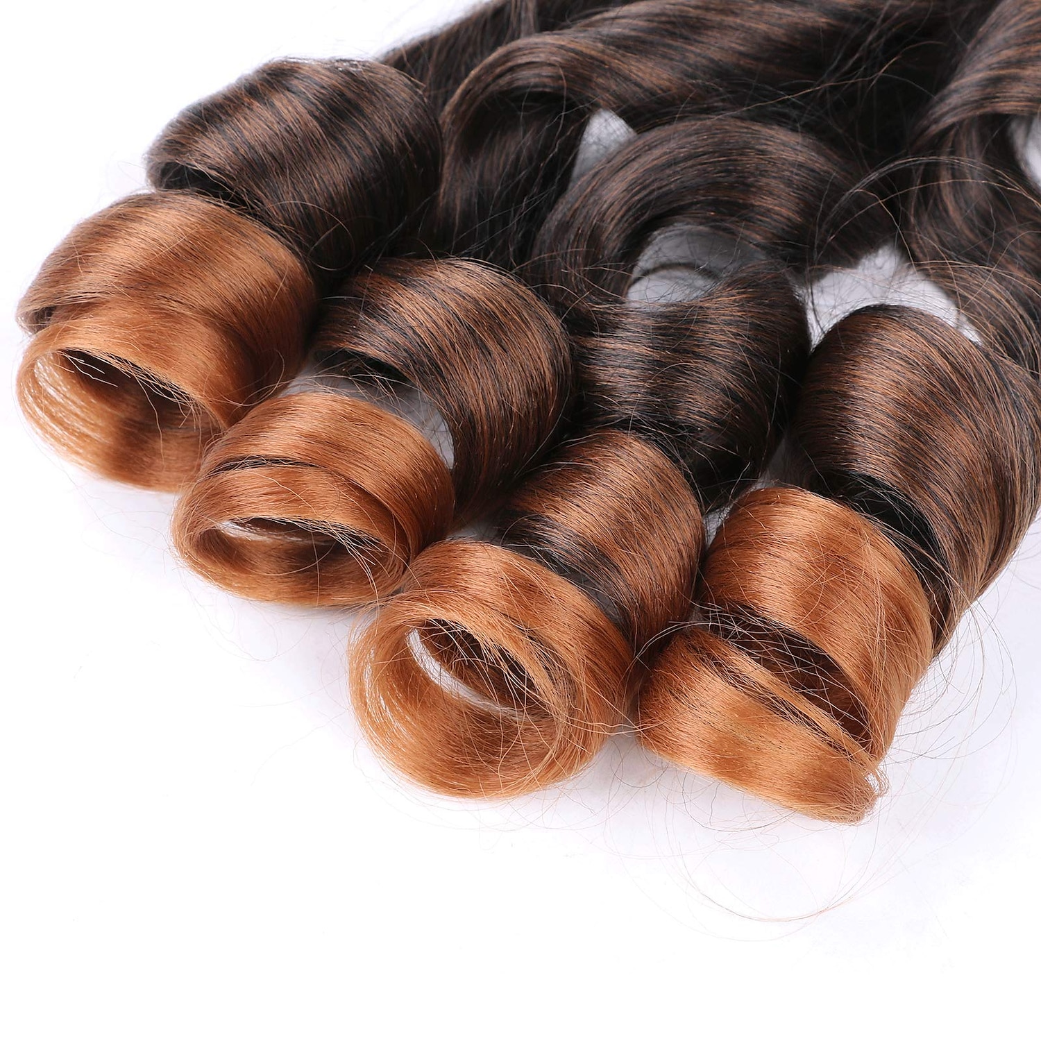 Lot de 6 cheveux tressés rebondissants pré-étirés 22 pouces cheveux tressés ondulés lâches pré-étirés 75/pack extensions de cheveux synthétiques boucles françaises t30 22 pouces 6 packs pour une fête de 2025 ? $38.99 –P5