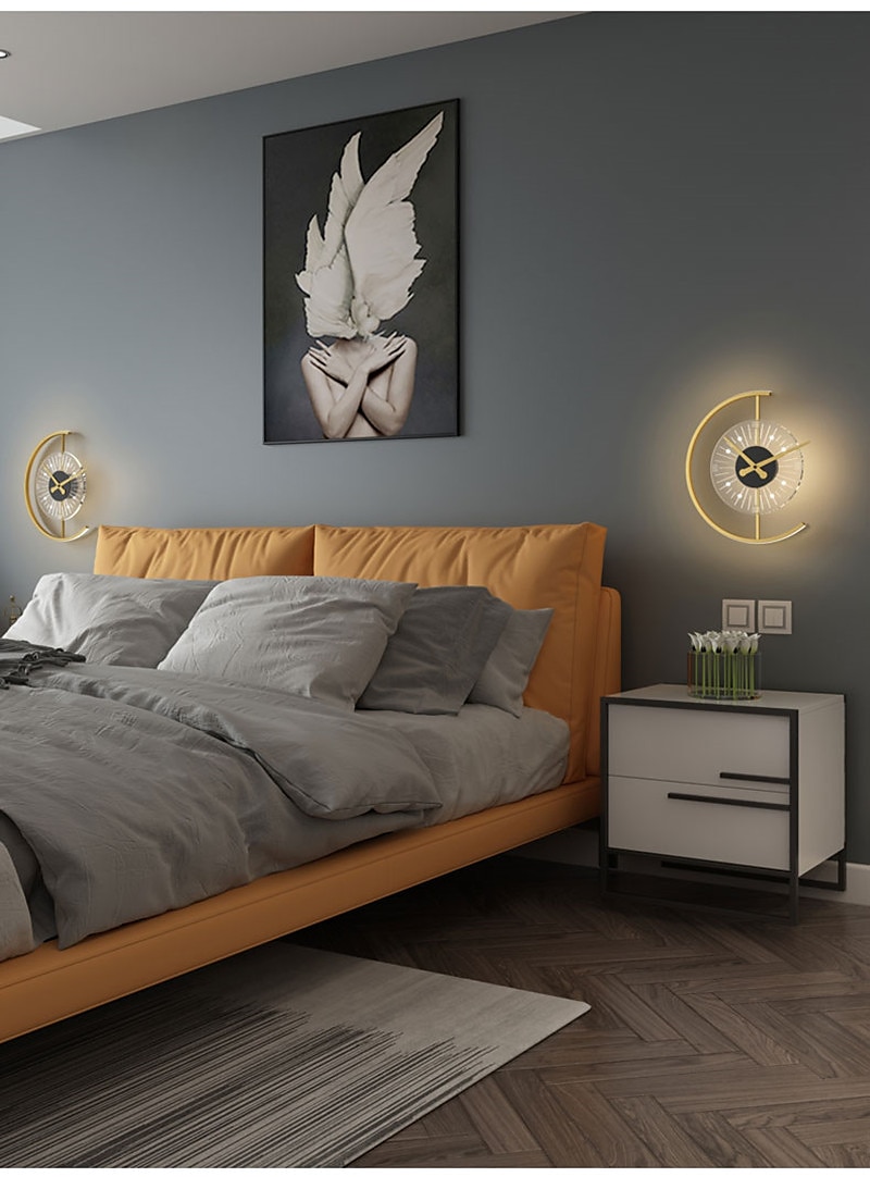 1-valo 41cm seinävalaisin led-uutuuskellosuunnittelu sisäseinävalaisimet pohjoismaiseen tyyliin olohuoneen makuuhuoneen yöpöytävalaisin 110-120v 220-240v 2025 - $182.99 –P2