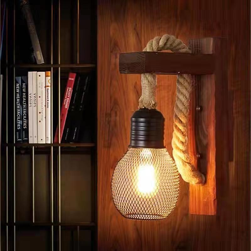 30cm luovat vintage-seinävalaisimet led ambient valot seinävalaisimet makuuhuoneen kaupat / kahvilat hamppuköysi seinävalaisin 110-120/220-240v 40w 2025 - $85.99 –P7