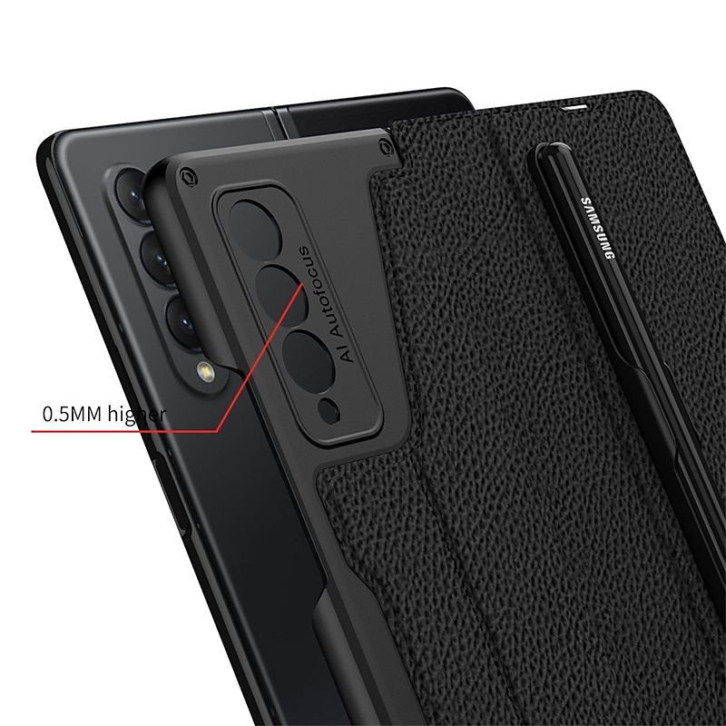 Чехол для телефона для Samsung Galaxy Z Fold 5 Z Fold 4 Z Fold 3 Z Fold 2 полный корпус чехол для карт пылезащитный двусторонний однотонный PU кожа 2025 - $32.99 –P8