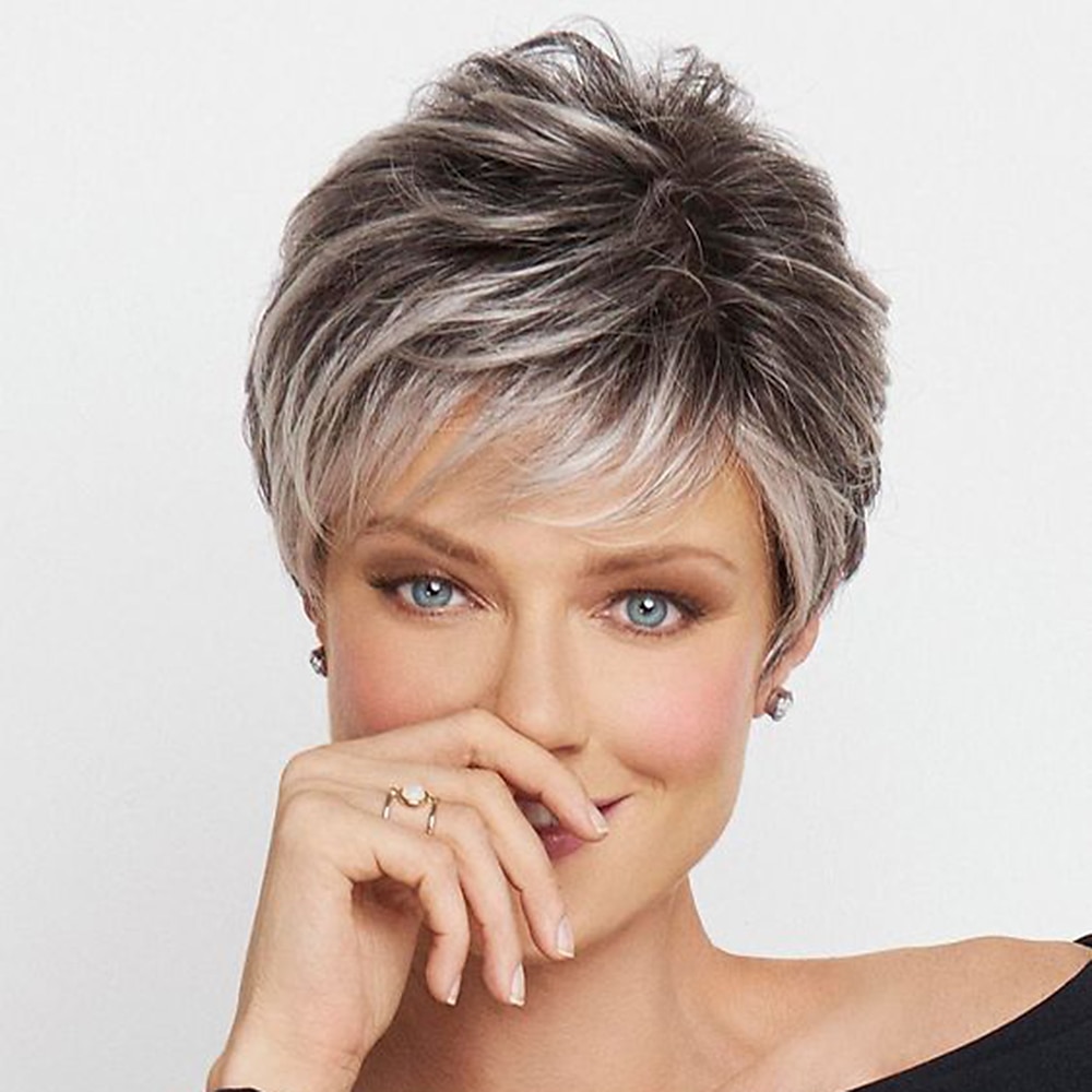 bruine pruiken voor vrouwen synthetische pruik blond krullend bouncy curl pixie cut pruik korte lichtblonde synthetisch haar vrouwen pruik 2025 - $19.99 –P3