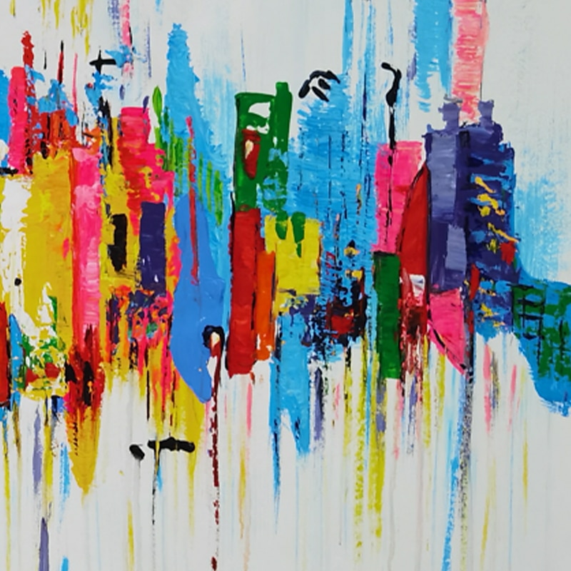 Handmade Oil Painting Canvas Wall Art Decoration Colorful Abstract Modern for Home Decor Rolled Frameless Unstretched Painting 2025 - $166.99 –P3