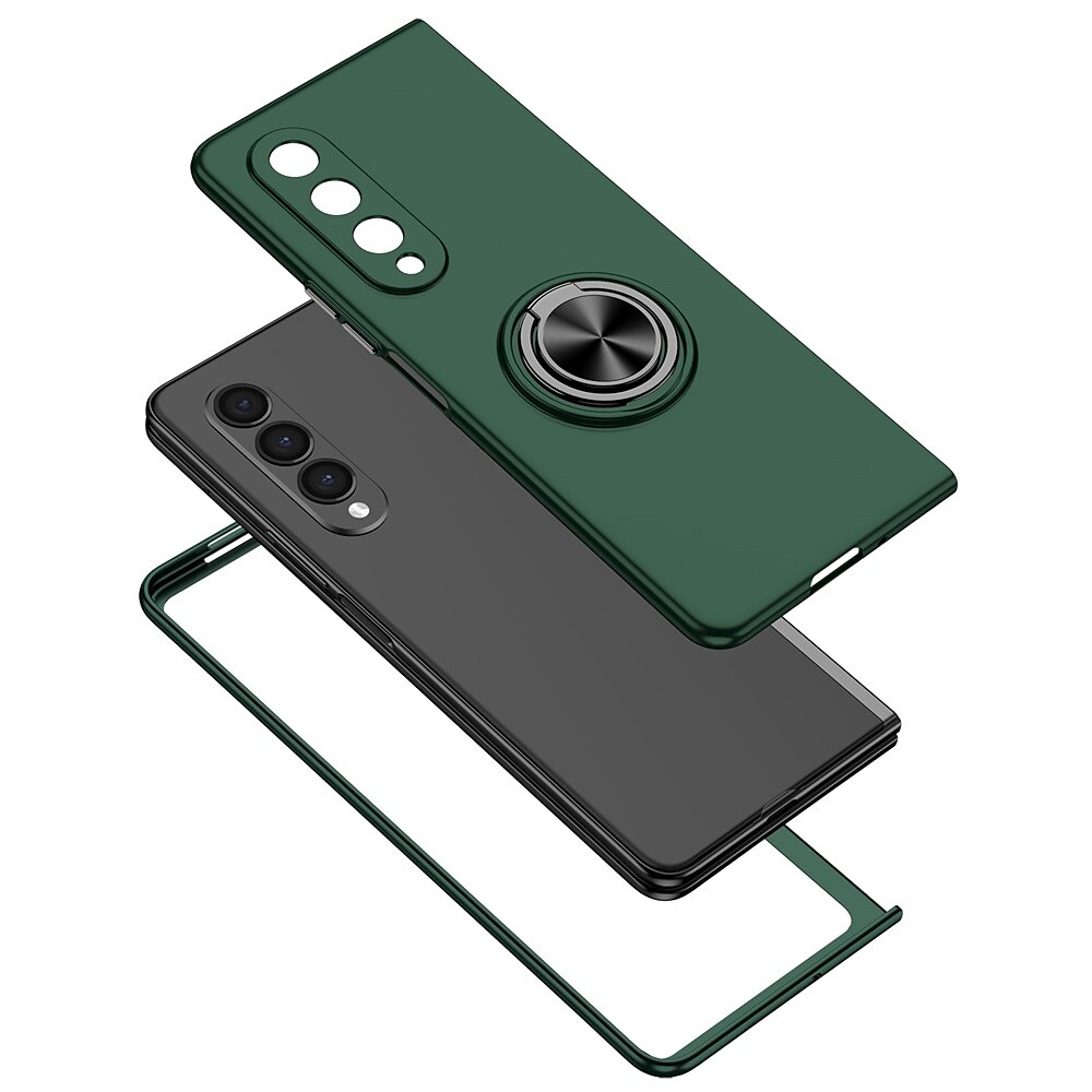 Phone Case For Samsung Galaxy Z Fold 6 Z Fold 5 Z Fold 4 Z Fold 3 Z Fold 2 Z Fold Full Body Case Flip Ring Holder Dustproof Solid Colored TPU 2025 - $13.99 –P17