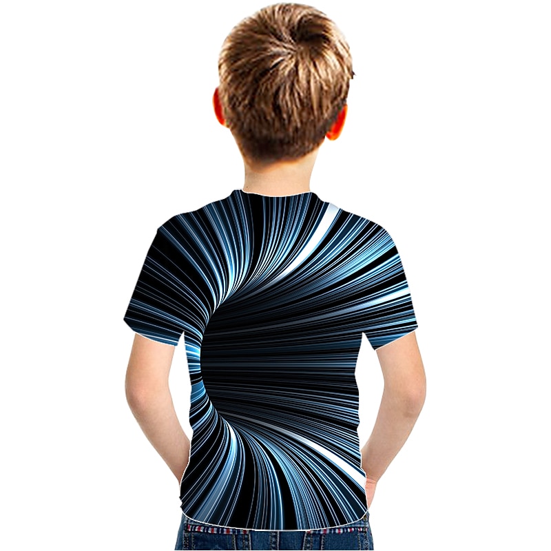 Boys 3D Graphic Color Block Optical Illusion T shirt Tee Short Sleeve 3D Print Summer Active Sports Streetwear Kids 3-12 Years 2025 - $10.49 –P2