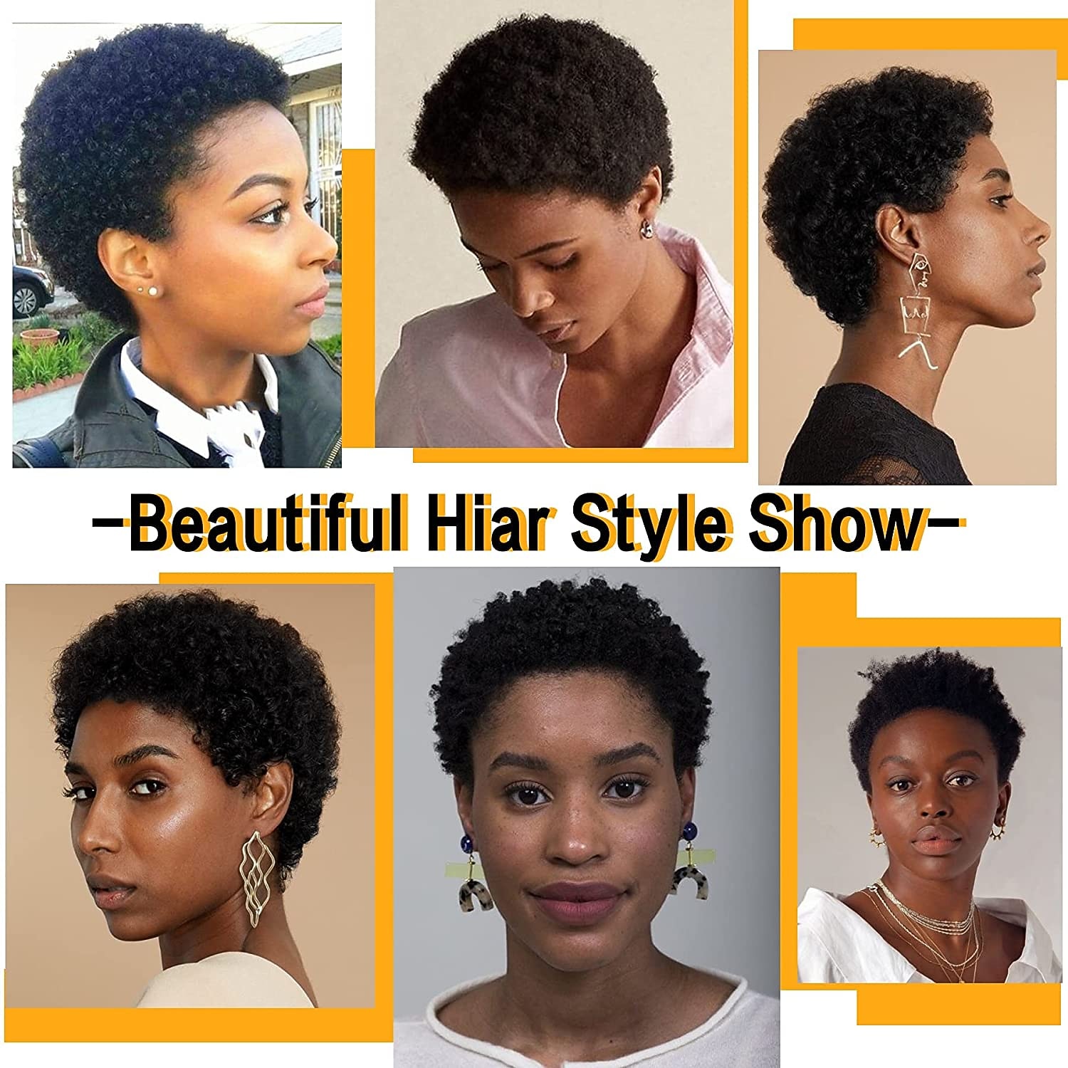 100% cheveux humains courts noirs afro crépus bouclés perruques pour femmes 130% couleur naturelle pleine machine cheveux faits perruques capless de cheveux humains aucune perruques de dentelle 4 de 2025 ? $34.99 -P5