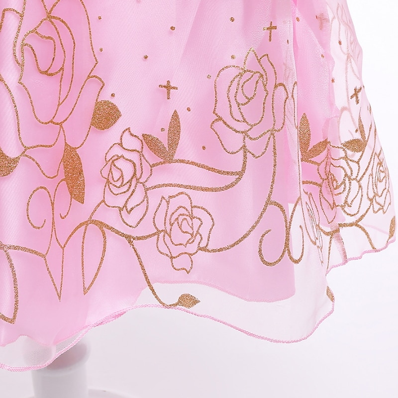 Book Week 2026 Girls' 3D Rose Solid Colored Dress Sleeveless Summer Fall Sports & Outdoor Daily Princess Costume Kids 2-8 Years A Line Dress Tulle Dress Maxi Regular Fit 2026 - $25.99 –P11