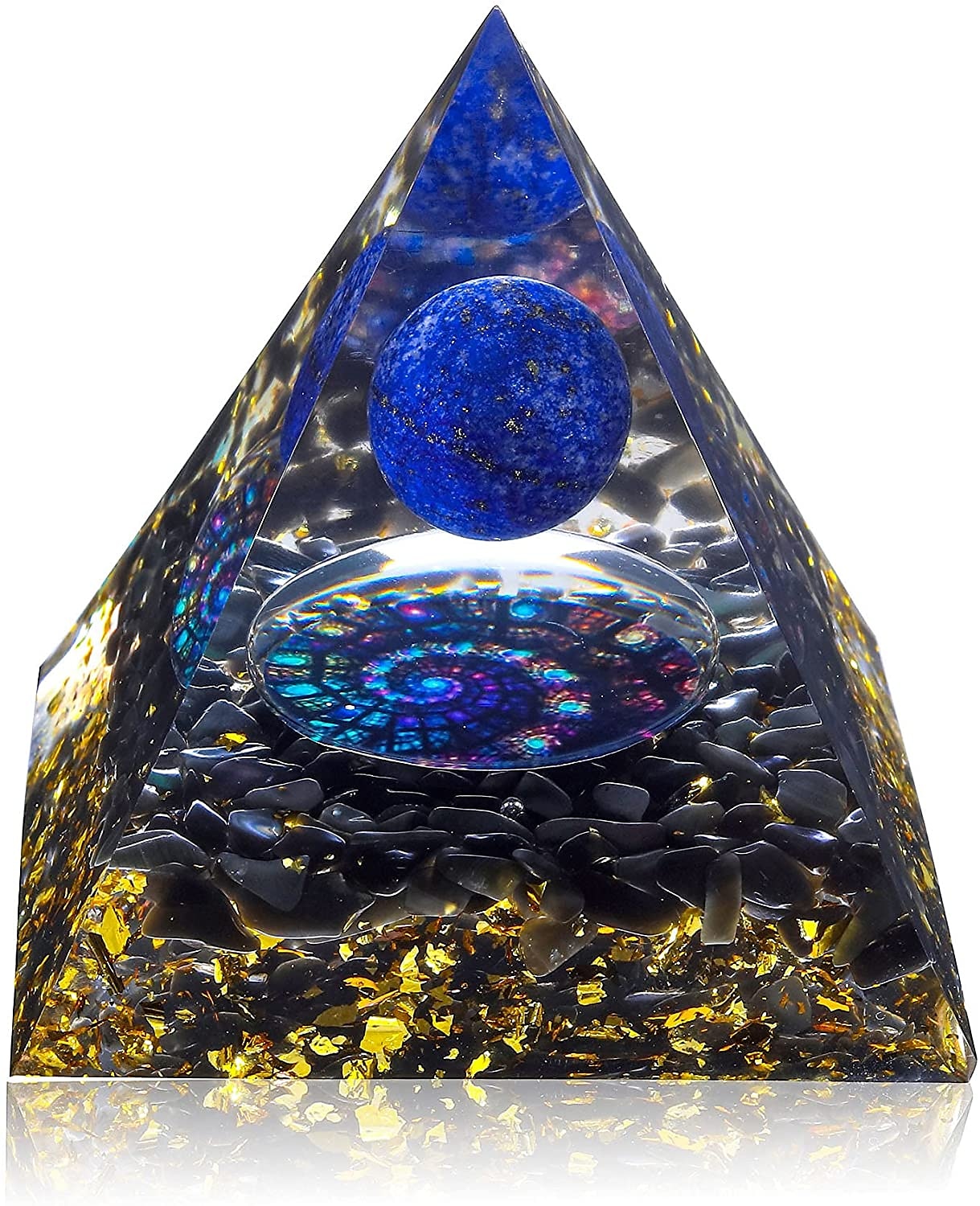 Crystal Stone Pyramis Natural Lapis Lazuli Cube Gemstone Quartz Paper Weight 