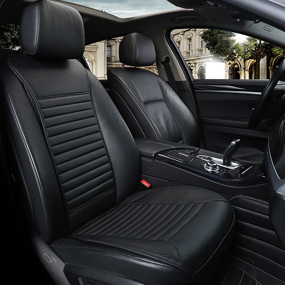 1 Piece Luxury PU Leather Front Car Seat Cover with Backrest, Breathable  and Soft Auto Seat Protector,Universal Fit 95% of Cars (Sedan SUV Pickup  Van) 