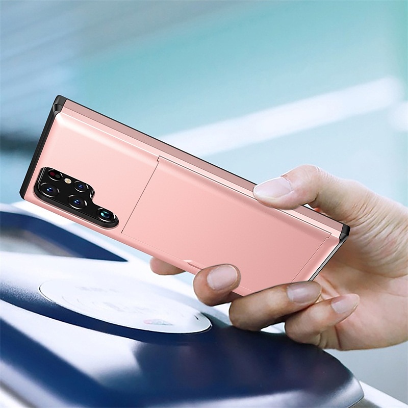 Custodia per telefono per Samsung Galaxy S24 S23 S22 S21 S20 Plus Ultra Note 20 Ultra 10 Plus S10 S9 Plus S25 Ultra retro con supporto per schede antipolvere antiurto TPU colorata solida del 2025 a $15.99 –P2