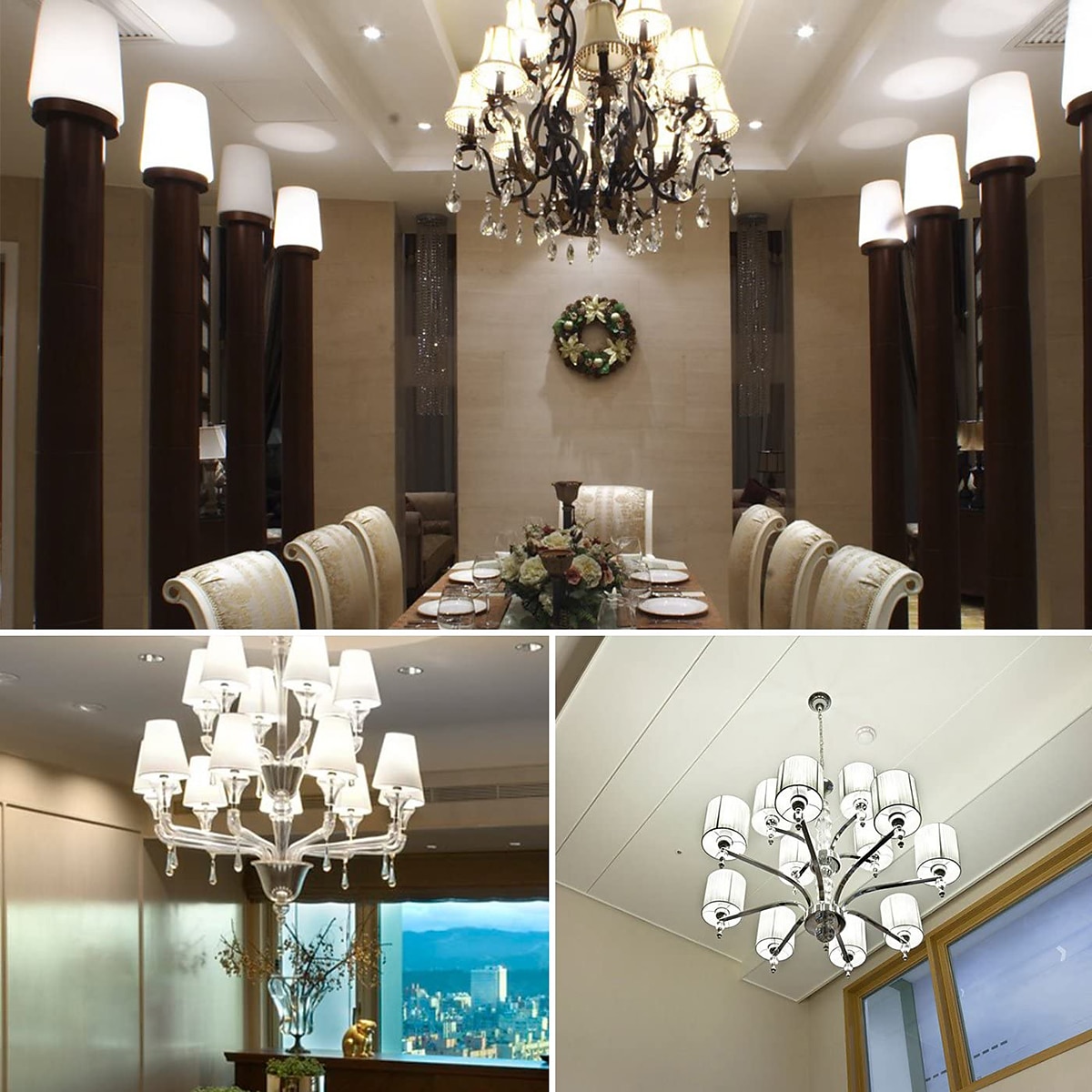 6w e14/e27, telecomandă fără electrod, bec cu LED de porumb, 400lm, super luminos, în trei culori, echivalent cu becuri cu halogen de 100w, potrivit pentru mai multe locuri de iluminat interior 4/6 buc. 2025 - $60.99 –P1