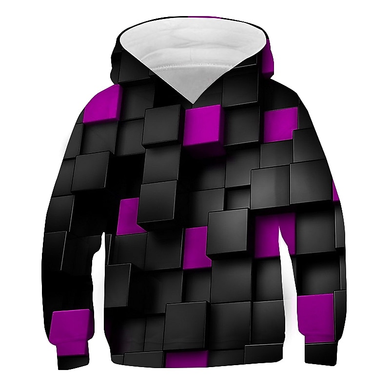New Year Boys 3D Optical Illusion Hoodie Long Sleeve 3D Print Spring Fall Winter Active Polyester Kids 3-12 Years School Outdoor Daily 2025 - $18.99 –P3