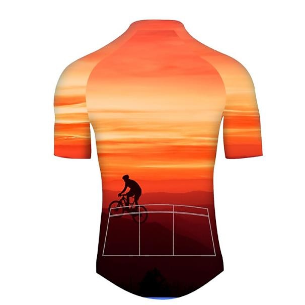 Férfi Biciklis ruházat Gradiens Mintás 3D Rövid ujjú Kerékpár Dzsörzé Felsők 3 hátsó zsebbel Hegyi biciklizés Országúti biciklizés Kerékpár Gyors szárítás Ultraibolya biztos Fényvisszaverő csíkok 2025 - $29.99 –P2