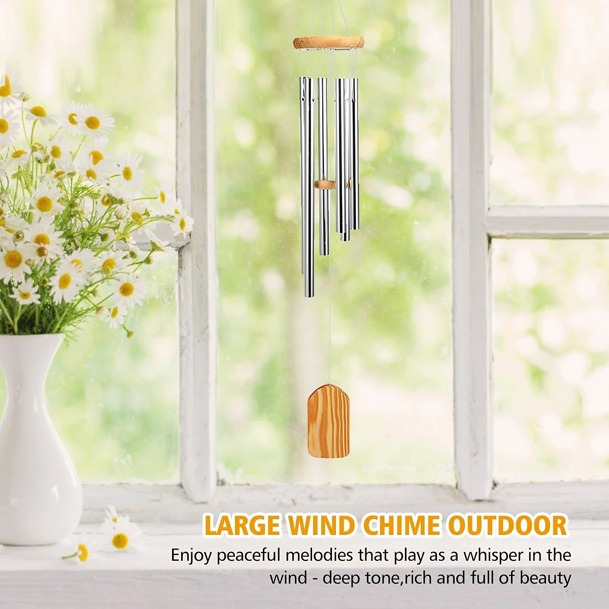 Wind Chimes with 6 Aluminum Tubes Wooden Wind Bell Memorial Wind Chimes Best Gift Chimes Decor for Garden Patio Outdoor Hanging Decor 2026 - $19.99 –P2