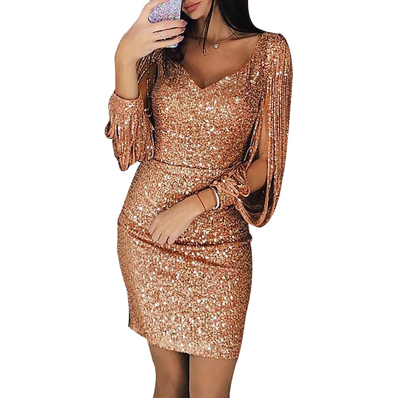 Retro / vintage Urlați 20 de ani Anii 1920 Rochie Flapper Rochii Rochie de bal Gatsby Charleston Invitat la nuntă Paiete Franjuri Paiete Pentru femei Carnaval Mascaradă Nuntă Invitat la nunta 2025 - $40.99 –P9