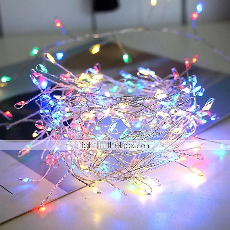 ip65 מחרוזת אור עמיד למים led 5 m 200led חזיז פיות גמיש אור 8 מצבים עץ חג המולד מסיבת בית חג גינה דקור תאורה aa סוללה כוח לבן חם צבעוני אורות 2025 - $19.49 –P5