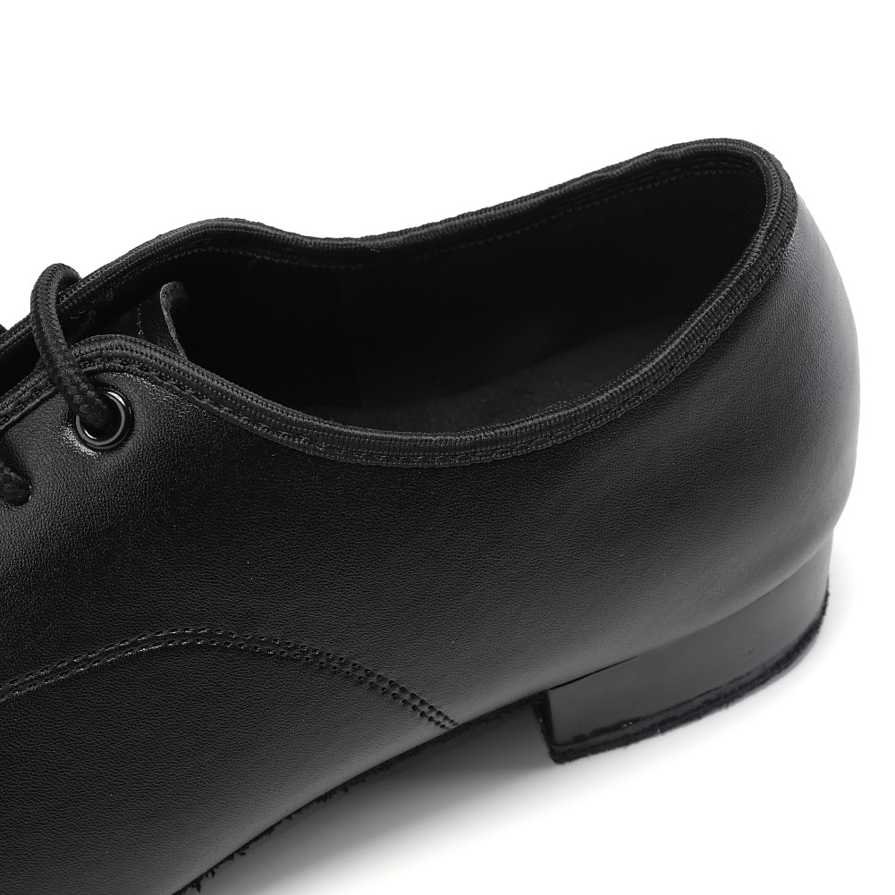 sapatos de dança de salão masculinos em couro envernizado preto – design com cadarço e sola de camurça para um desempenho suave de 2025 por $34.99 –P1