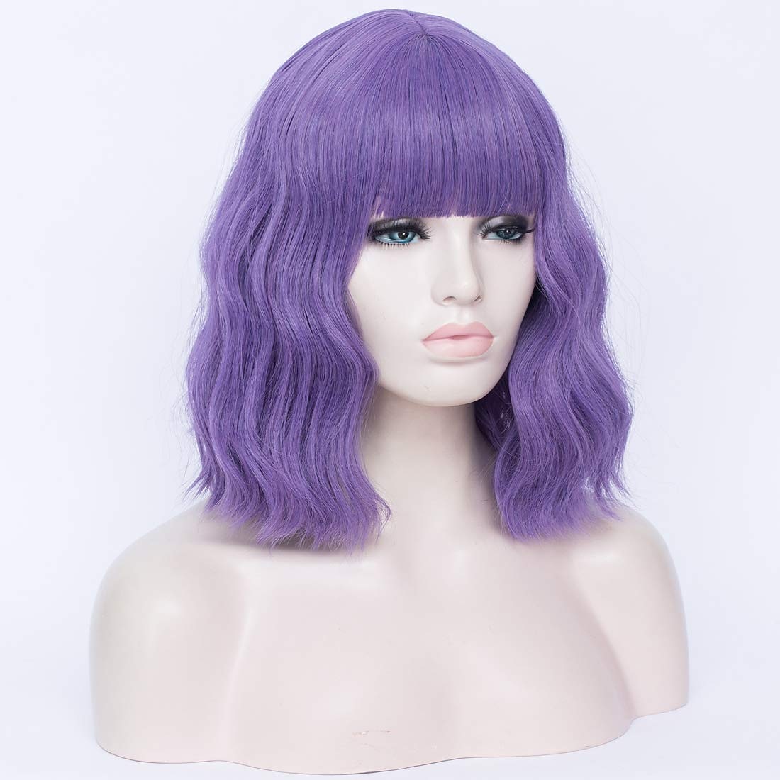 perruque synthétique ondulée bob perruque courte rose cheveux synthétiques femme cosplay party mode bleu violet orange de 2025 ? $20.99 –P15
