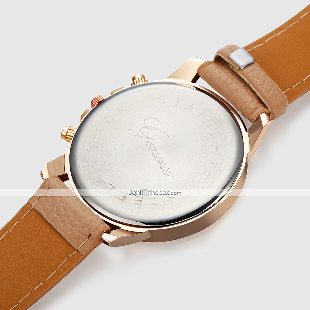 Geneve Naisten Kvartsikellot Ulkoilu Arkikello Rannekello Analoginen VEDENPITÄVÄ Nahkahihna Katsella 2025 - $11.99 –P6