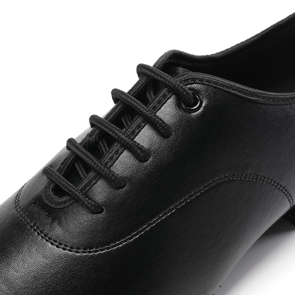 sapatos de dança de salão masculinos em couro envernizado preto – design com cadarço e sola de camurça para um desempenho suave de 2025 por $34.99 –P7
