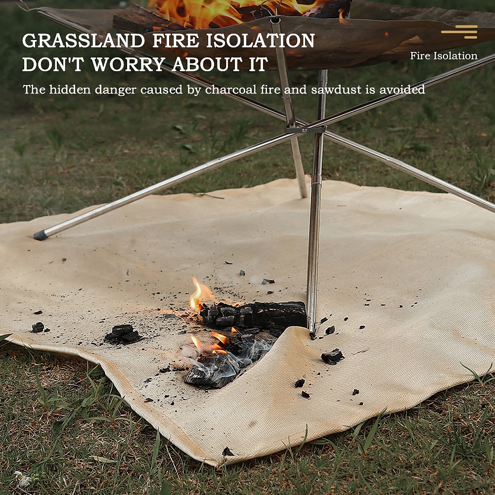 Barbecue Fire Blanket Camping Fireproof Cloth Fire Pit Mat Picnic BBQ Pad High Temperature Anti-Scald Flame Retardant Rug 2025 - $28.99 –P9