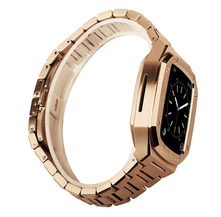 Gliederarmband Kompatibel mit Apple Watch Armband 40mm 41mm 44mm 45 mm mit Fall Herren Schmetterlingsschnalle Edelstahl Ersatzarmband für iwatch Series 9 8 7 6 5 4 SE 2025 - $49.99 –P4