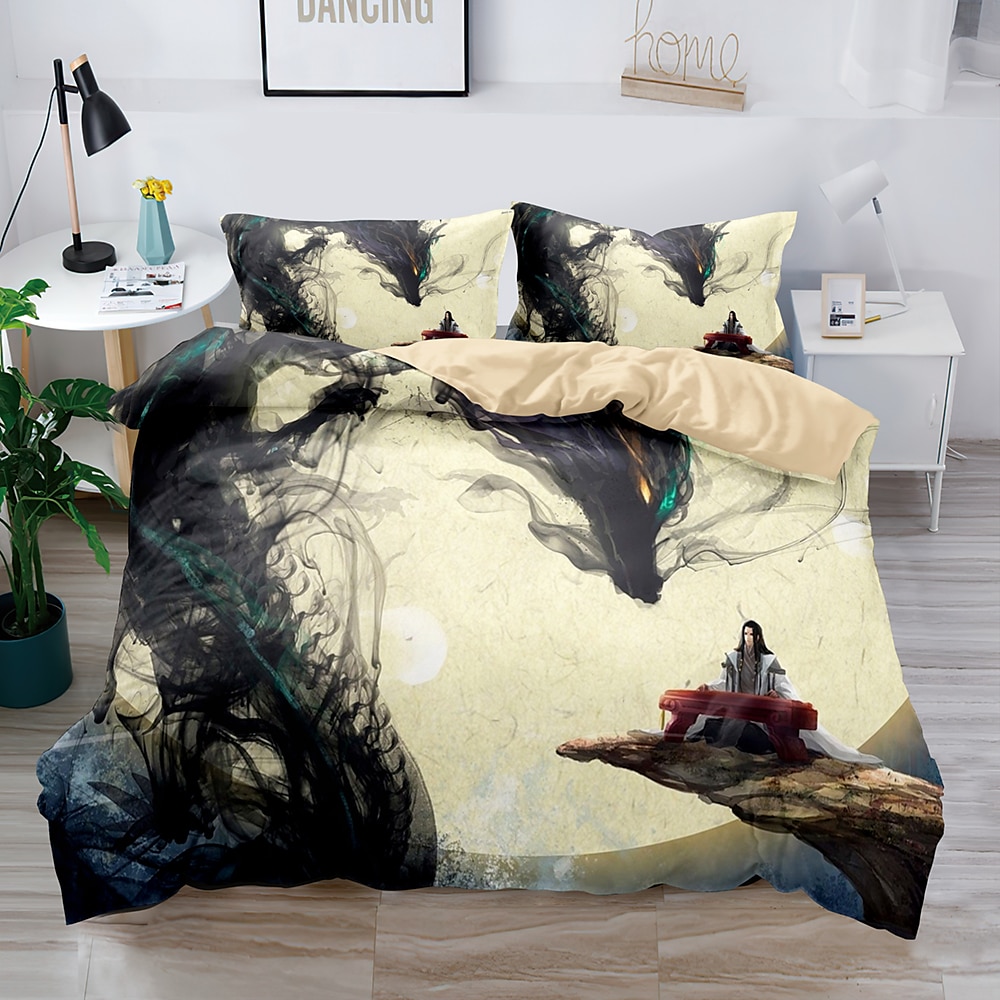 3D Bedding  Dragon print Print Duvet Cover Bedding Sets Comforter Cover with 1 print Print Duvet Cover or Coverlet，2 Pillowcases for Double/Queen/King 2025 - $41.99 –P5
