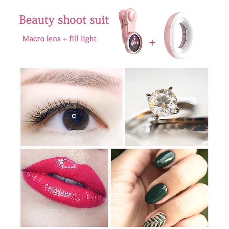 Phone Camera Lens Macro Lens 15X Lens with LED Light Lovely for Samsung Galaxy iPhone 2025 - $32.99 –P7