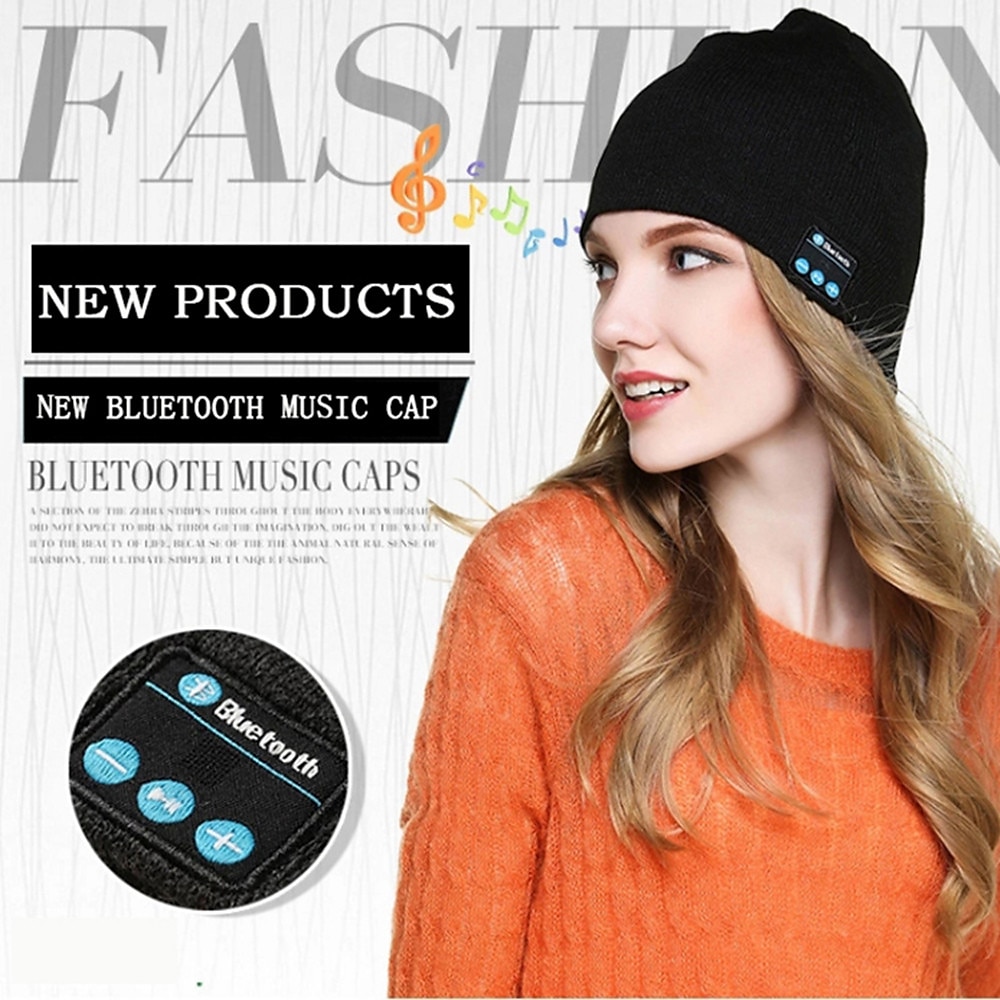 Sleep Headphones Stereo Bluetooth Wireless Smart Beanie Headset Musical Knit Headphone Speaker Hat Speakerphone Cap Music & Hands-Free Talking Built-in Mic 2025 - $17.99 –P1