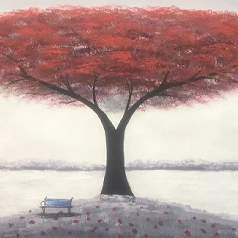 هانغ رسمت النفط الطلاء رسمت باليد أفقي مناظر طبيعية الأزهار / النباتية الحديث بدون إطار داخلي 2025 - $77.99 –P6