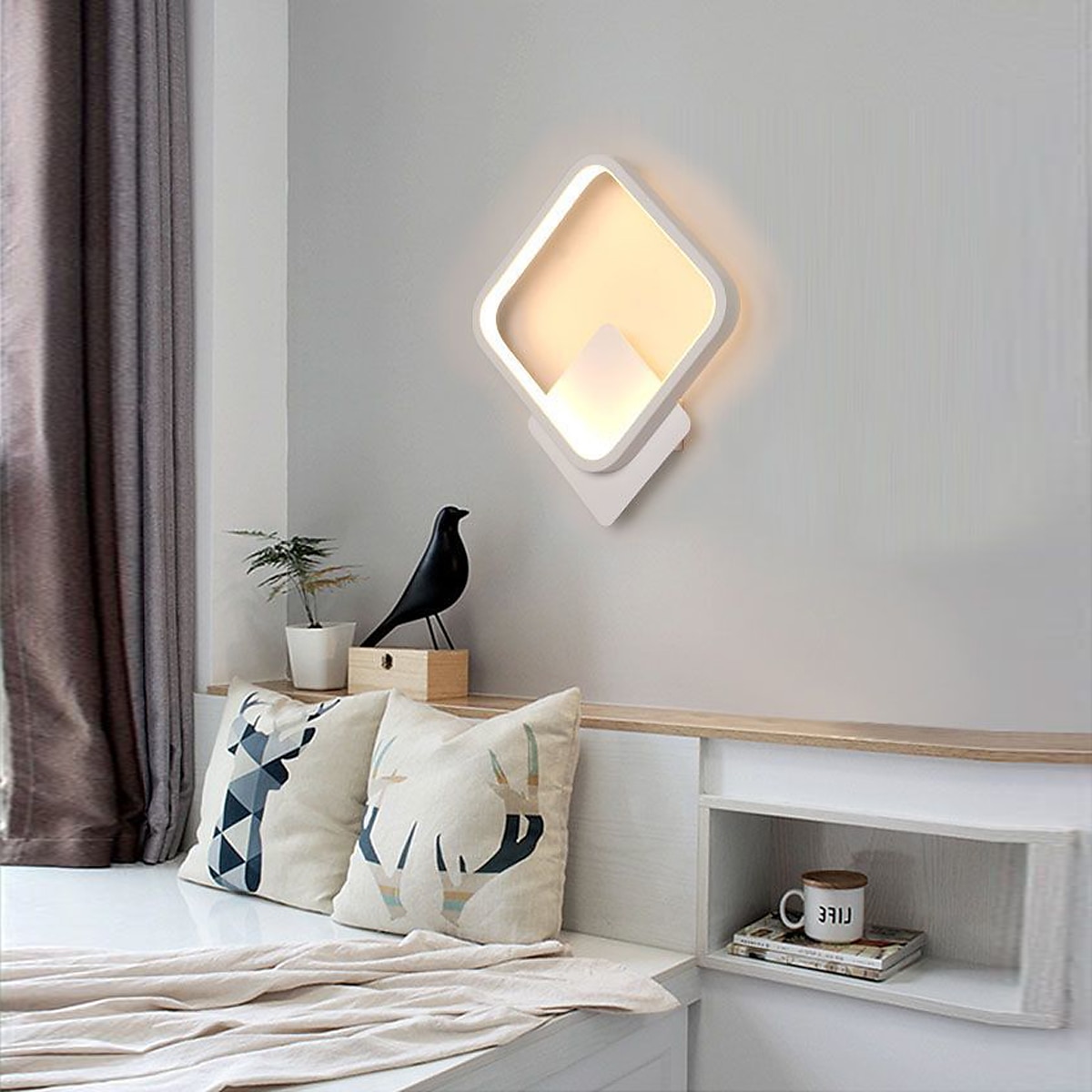 führte moderne wandleuchten wandleuchten schlafzimmer geschäfte / cafés acryl wandleuchte 220-240v 18 w 2025 - $60.99 –P12