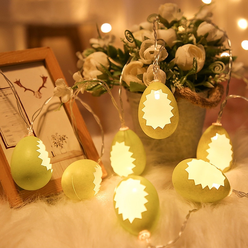 Easter Egg String Lights LED Fairy Light 1.5m 10LEDs Cracked Egg Garland Light Battery Powered Christmas Family Party Holiday Decoration 2025 - $10.49 –P7