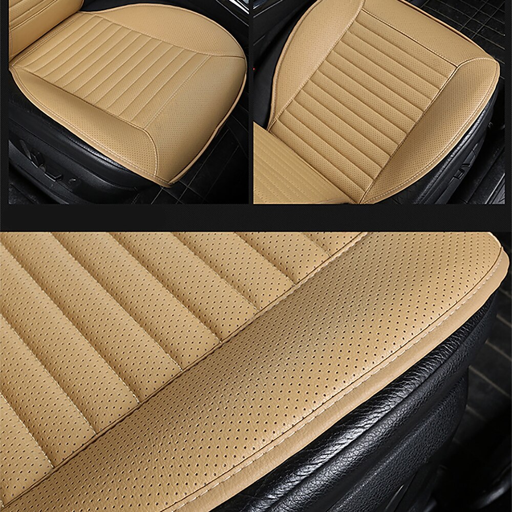 1 Piece Luxury PU Leather Front Car Seat Cover with Backrest, Breathable  and Soft Auto Seat Protector,Universal Fit 95% of Cars (Sedan SUV Pickup  Van) 