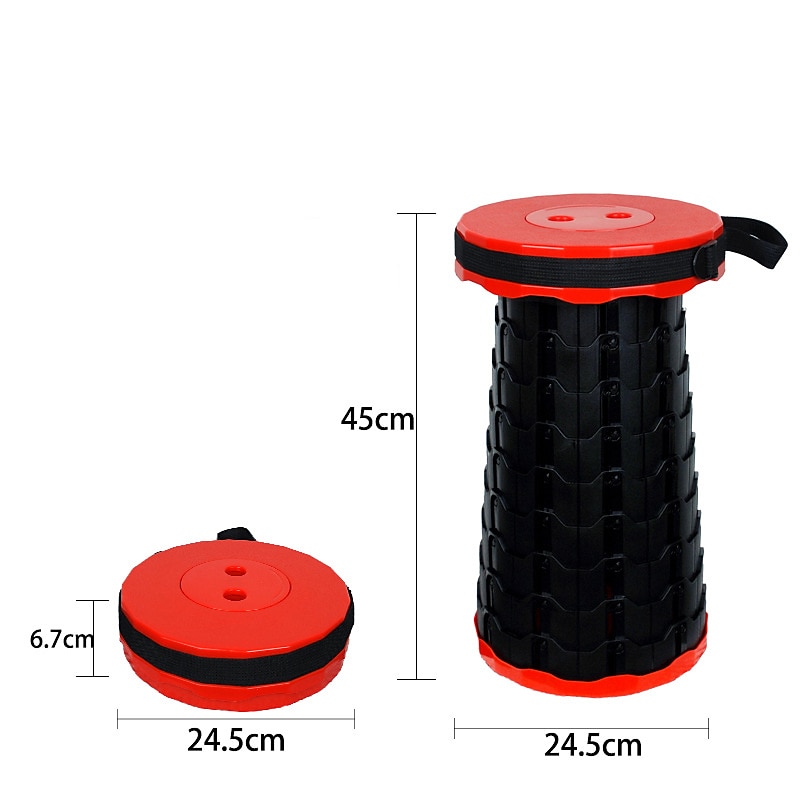 Retractable Folding Stool, Upgraded Portable Telescopic