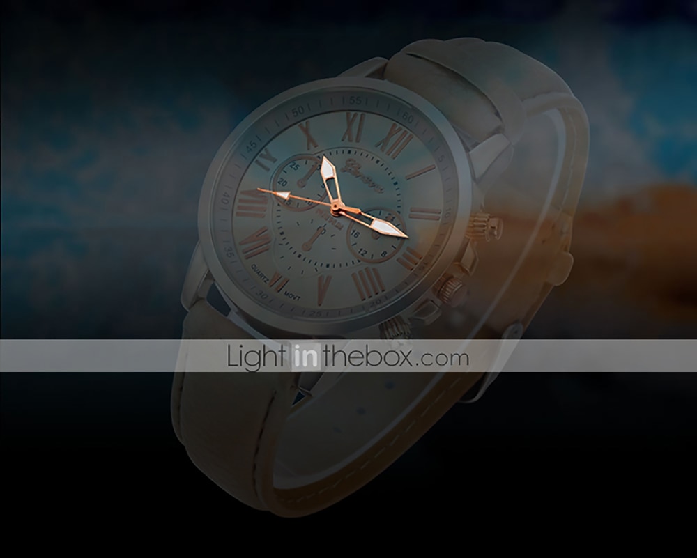 Geneve Naisten Kvartsikellot Ulkoilu Arkikello Rannekello Analoginen VEDENPITÄVÄ Nahkahihna Katsella 2025 - $11.99 –P1