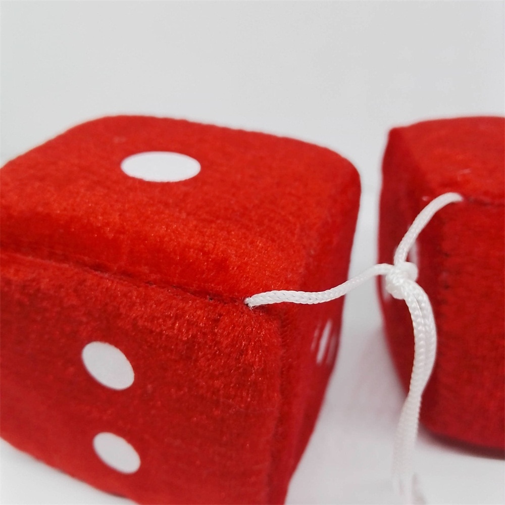 1Pair Car Pendant Interior Hanging Rearview Mirrors Short Plush Fuzzy Dice 2.75inc Plush Car Decorative Hanging Mirror Fuzzy Dice Lucky Hanging Accessories 2025 - $11.99 –P15