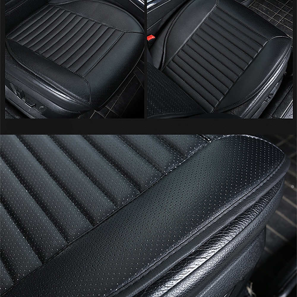 1 Piece Luxury PU Leather Front Car Seat Cover with Backrest, Breathable  and Soft Auto Seat Protector,Universal Fit 95% of Cars (Sedan SUV Pickup  Van) 