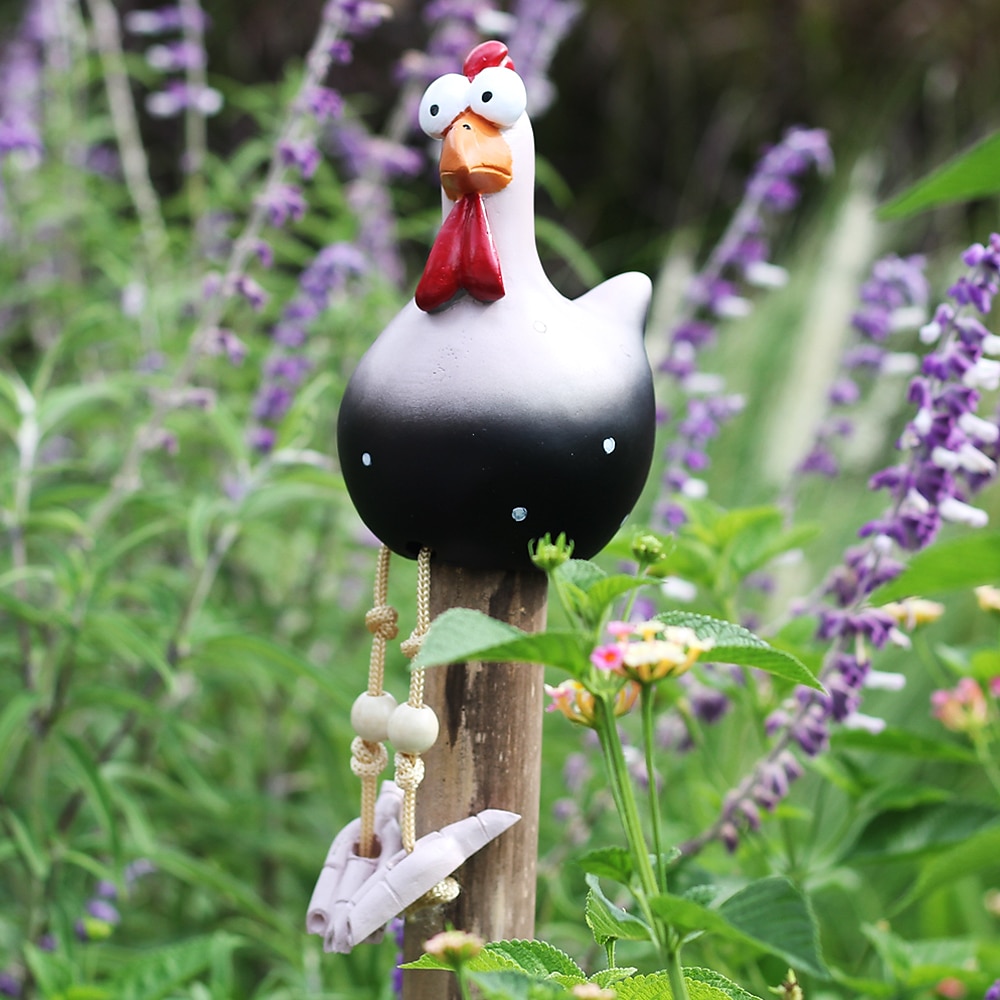 Chicken Garden Decor Statues Sculptures Decoration Home Animal Funny Resin Figurines Garden Plug Pottery Figure Ornaments 2025 - $14.99 –P8
