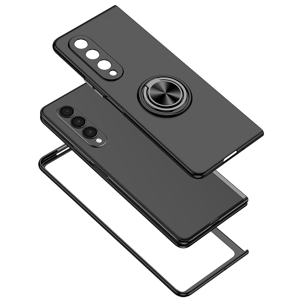 Phone Case For Samsung Galaxy Z Fold 6 Z Fold 5 Z Fold 4 Z Fold 3 Z Fold 2 Z Fold Full Body Case Flip Ring Holder Dustproof Solid Colored TPU 2025 - $13.99 –P11