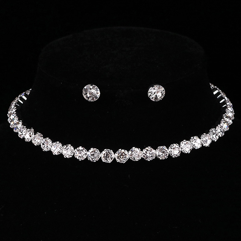 Brautschmuck-Sets 2St Aleación Silber 1 Halskette Ohrringe Damen Modisch Personalisiert Künstlerisch Retro Kostbar Kreisförmig Schmuck-Set Für Hochzeit Besondere Anlässe Partyabend 2025 - $2.49 –P5