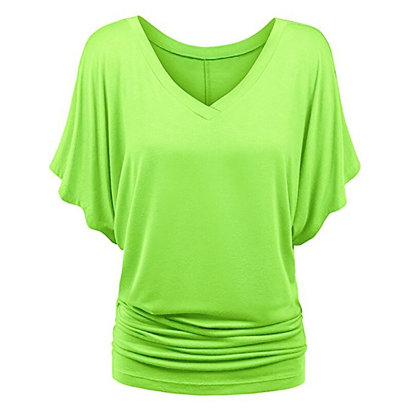 tricou de damă plus mărime tricou visiniu îmbrăcăminte de stradă ocazional preppy mânecă liliac cu mânecă cu jumătate de mânecă obișnuit topuri obișnuite cu gât în v ieșiri zilnic în weekend negru 2025 - $15.99 –P16